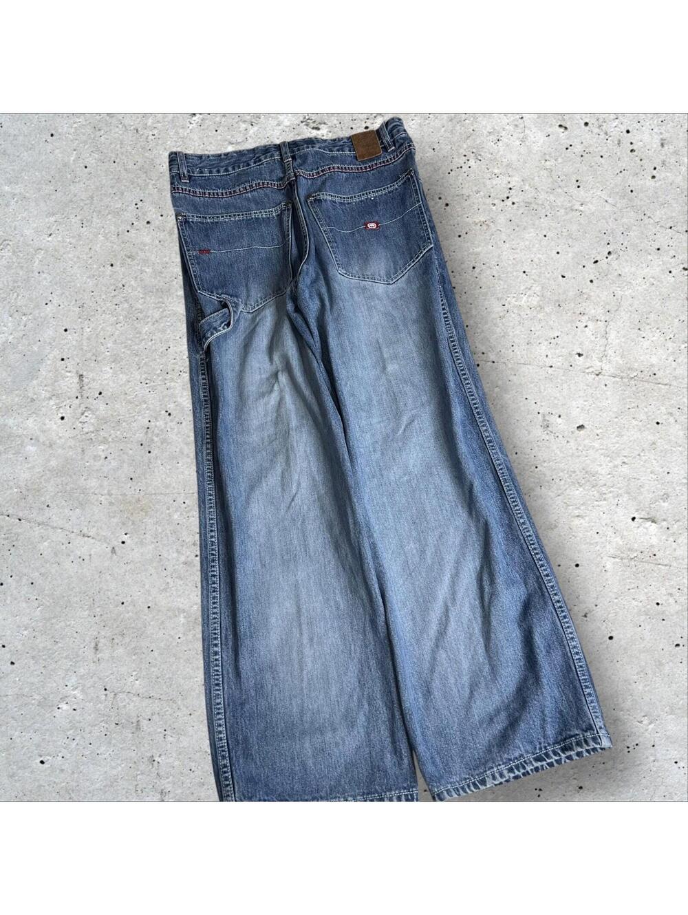 Vintage Ecko Unltd Grail Carpenter Wide Leg Baggy Hip Hop Jeans Size 32